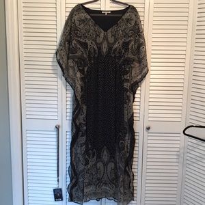 Long navy and whit maxi